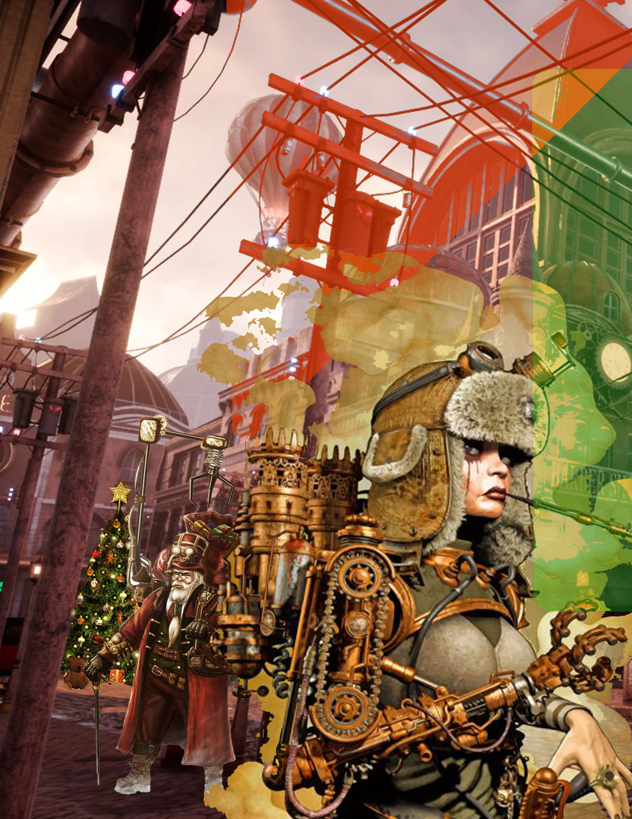 Digital collage composition